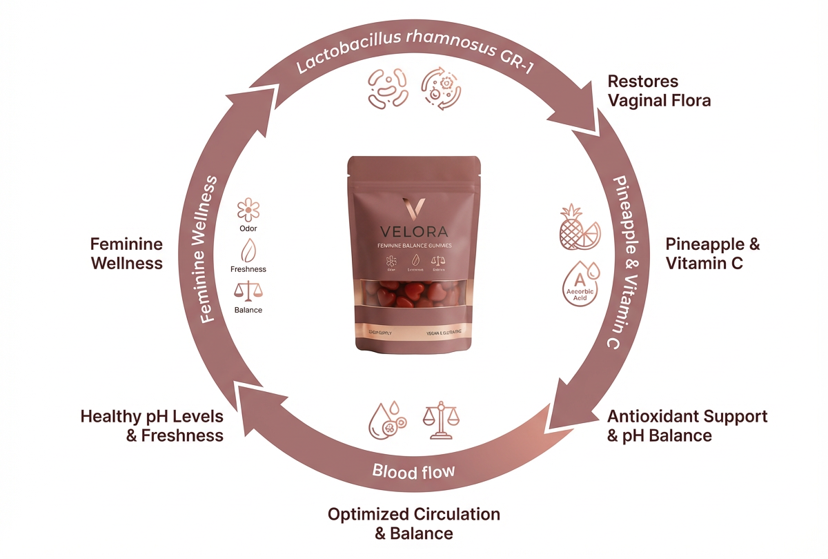 Diagram showing optimal vaginal pH range